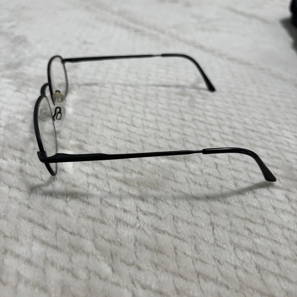 Randolph RE 350 Eyeglass Frames Men's Black Metal Oval 135MM 50/21 Frame Italy